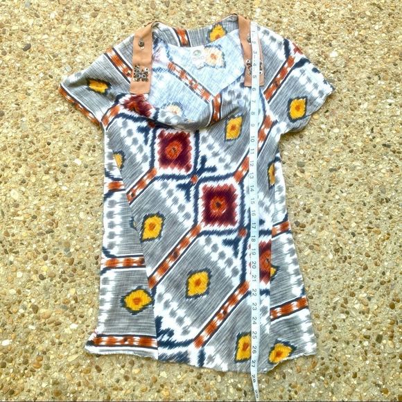 Anthro Tiny Tribal Indian Beaded Cowl Neck Top Size S - Picture 5 of 11